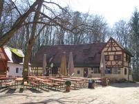 Blick auf den Biergarten